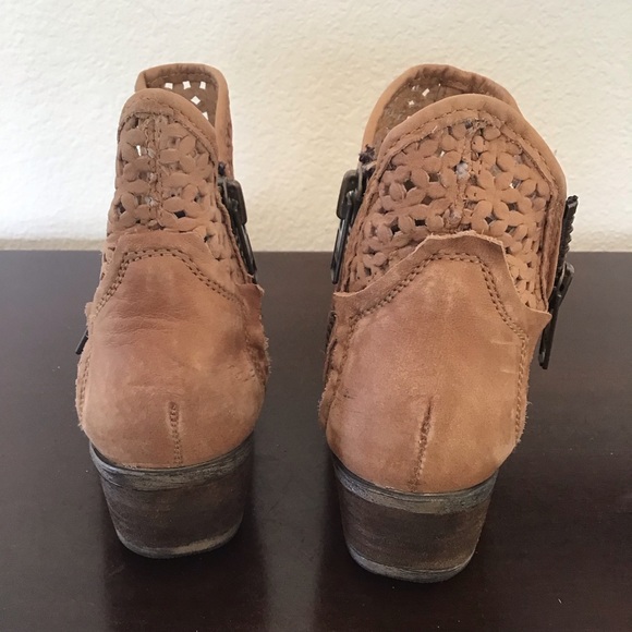 Circle G Western leather booties camel brown Sz 6 - Picture 4 of 10
